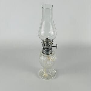 Lamplight Farms Clear Swirl Oil Lamp 10 1/4”